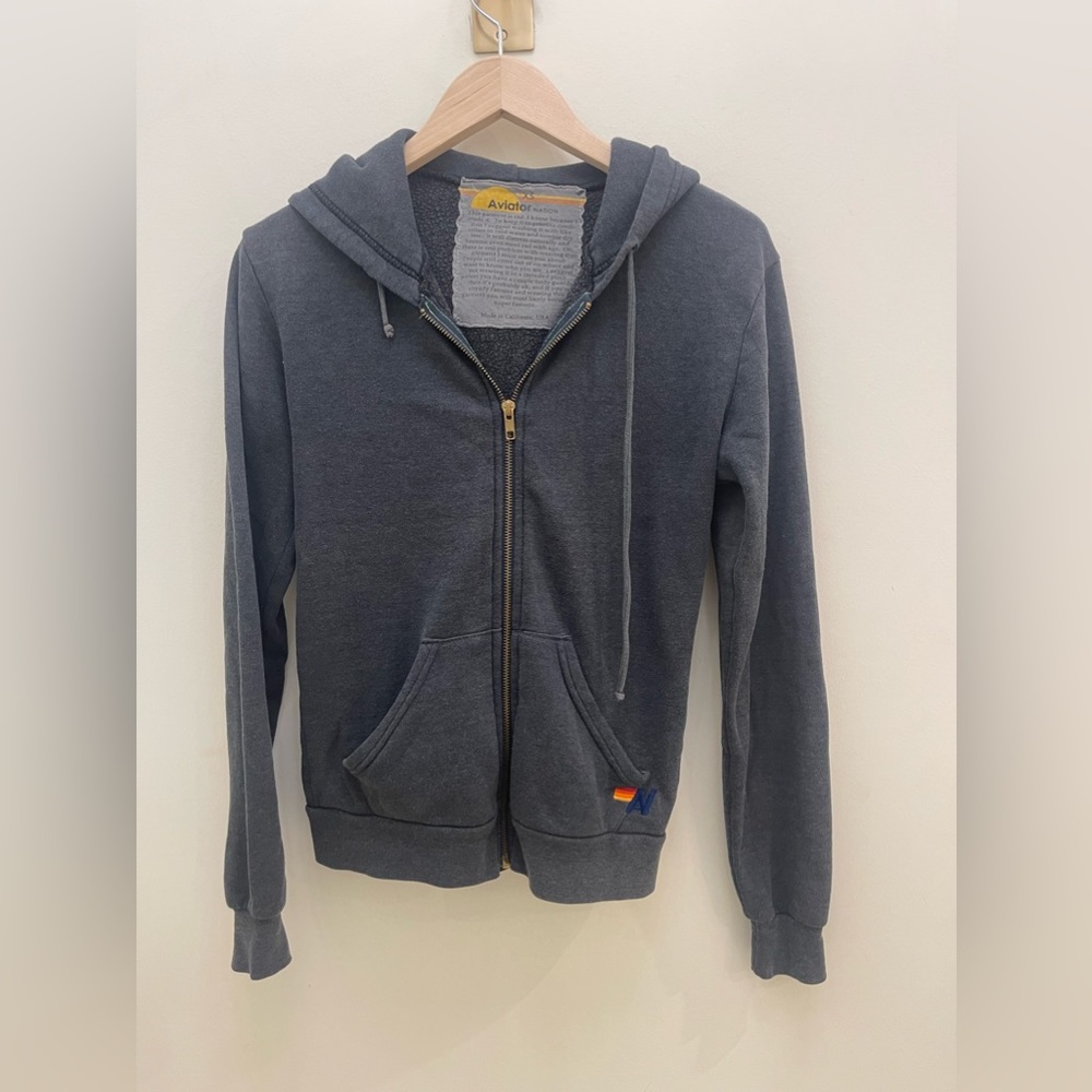 aviator nation zip hoodie